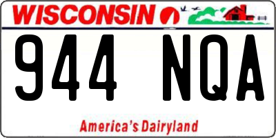 WI license plate 944NQA