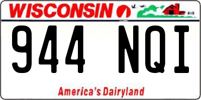 WI license plate 944NQI