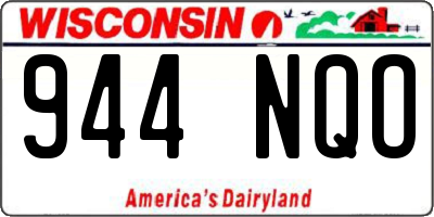 WI license plate 944NQO