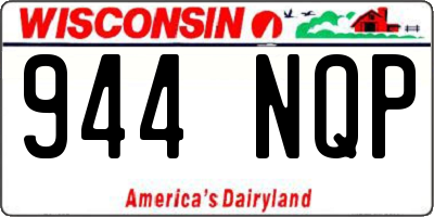 WI license plate 944NQP