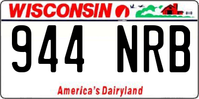 WI license plate 944NRB