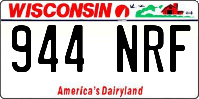 WI license plate 944NRF