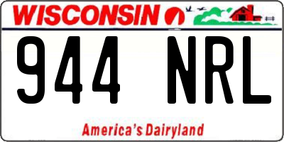 WI license plate 944NRL