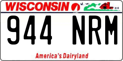 WI license plate 944NRM
