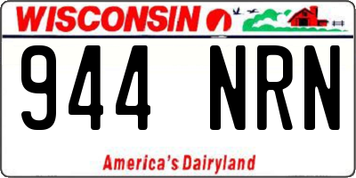 WI license plate 944NRN