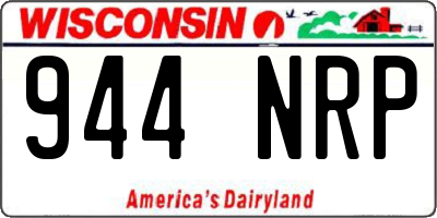 WI license plate 944NRP