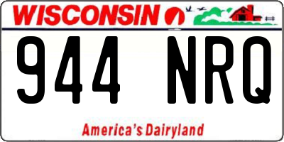 WI license plate 944NRQ