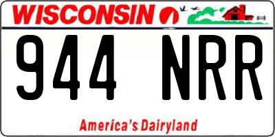 WI license plate 944NRR