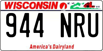 WI license plate 944NRU
