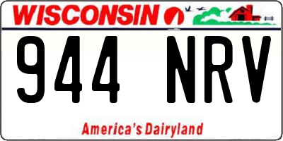 WI license plate 944NRV