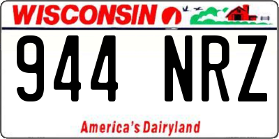WI license plate 944NRZ