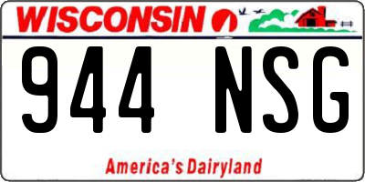 WI license plate 944NSG