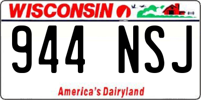 WI license plate 944NSJ