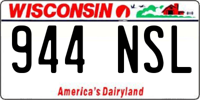 WI license plate 944NSL