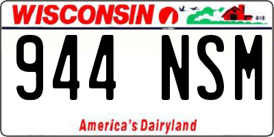 WI license plate 944NSM