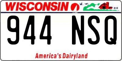 WI license plate 944NSQ