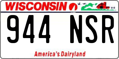 WI license plate 944NSR