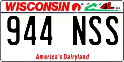 WI license plate 944NSS