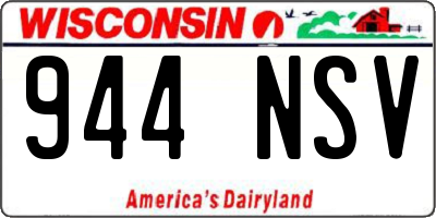 WI license plate 944NSV
