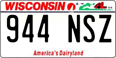 WI license plate 944NSZ