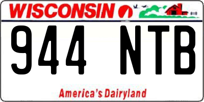 WI license plate 944NTB
