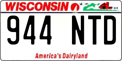 WI license plate 944NTD