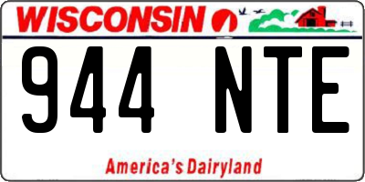 WI license plate 944NTE