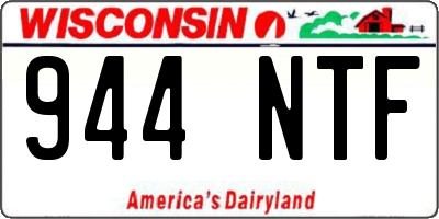 WI license plate 944NTF