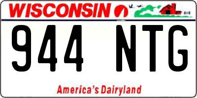WI license plate 944NTG