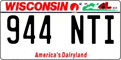 WI license plate 944NTI