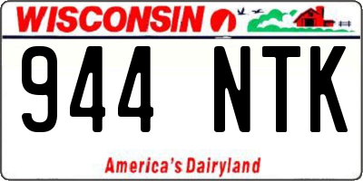 WI license plate 944NTK