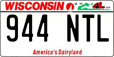 WI license plate 944NTL
