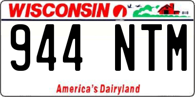 WI license plate 944NTM