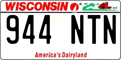WI license plate 944NTN
