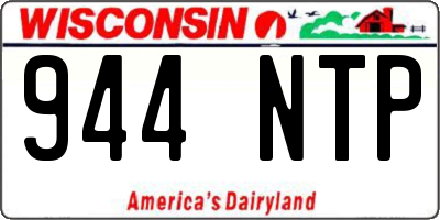 WI license plate 944NTP