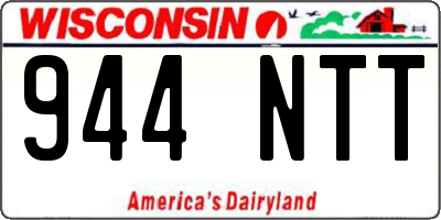 WI license plate 944NTT