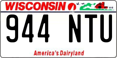 WI license plate 944NTU