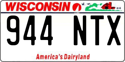 WI license plate 944NTX