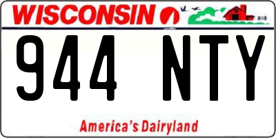 WI license plate 944NTY