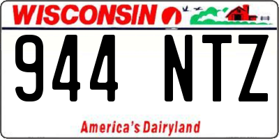 WI license plate 944NTZ