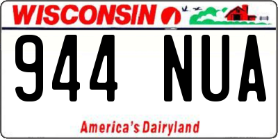 WI license plate 944NUA