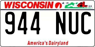 WI license plate 944NUC