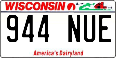 WI license plate 944NUE