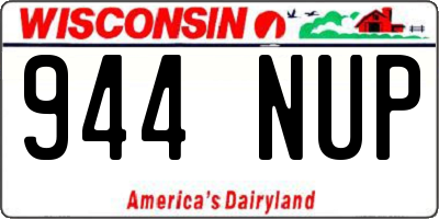 WI license plate 944NUP