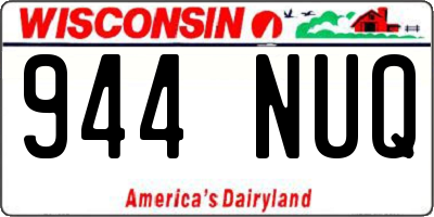 WI license plate 944NUQ
