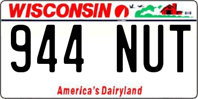 WI license plate 944NUT
