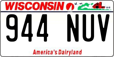 WI license plate 944NUV