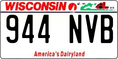 WI license plate 944NVB