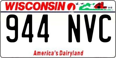 WI license plate 944NVC