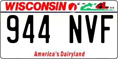 WI license plate 944NVF